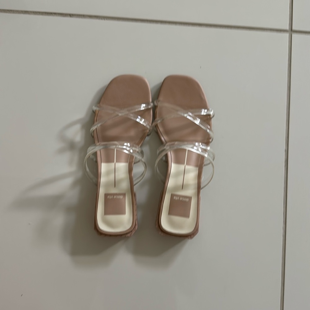 Nude clear sandals